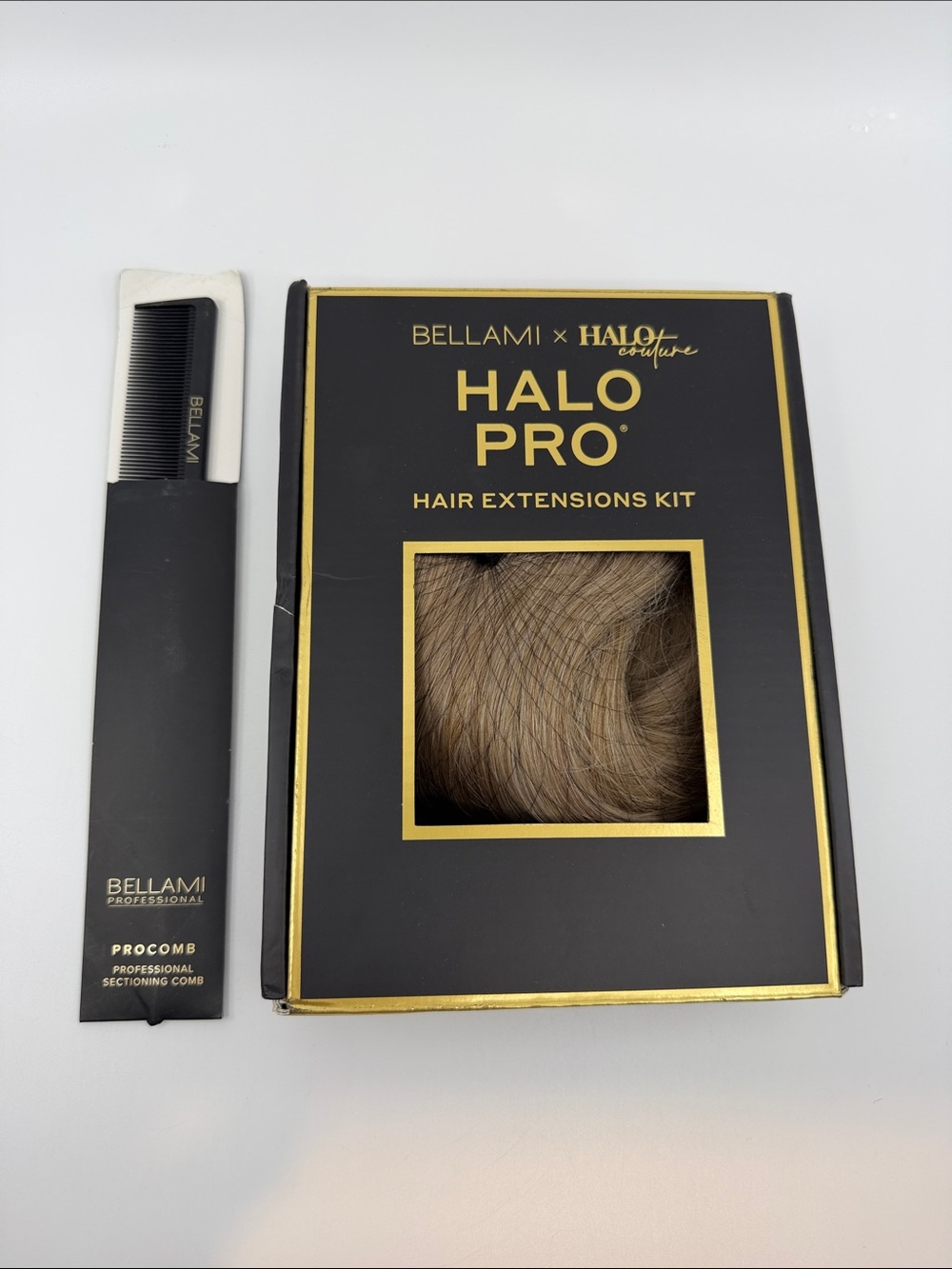 BELLAMI Ash Bronde Halo Pro Hair Extension 18” NEW Open Box with Comb